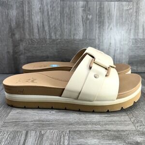 Reef Horizon Hi Women's size 9 Sand Tan Platform Slides